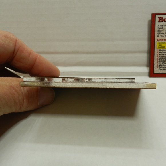 NASCAR BOBBIE HAMILTON #68 & J.D. McDuff 1992 MAXX RACE CARD 3-D ACRILIC - Picture 3 of 4